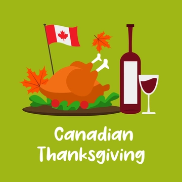 Free Canadian Thanksgiving Clipart Vector Template to Edit Online