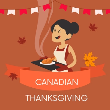 Free Canadian Thanksgiving Celebration Clipart Template to Edit Online