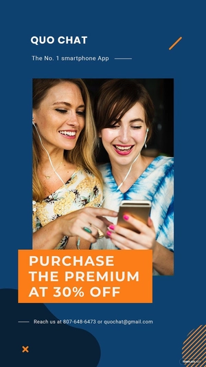 Smartphone App Promotion Whatsapp Post Template