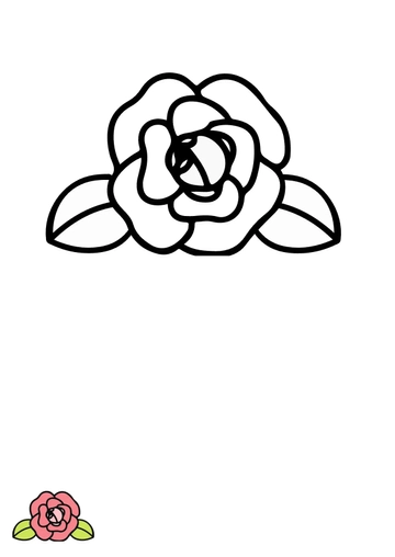 Free Camellia Flower Coloring Page Template to Edit Online