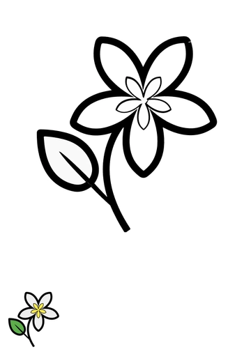 Free Jasmine Flower Coloring Page Template to Edit Online