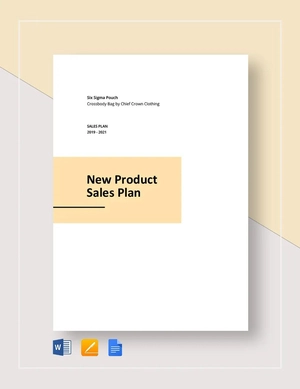 New product Sales Plan Template