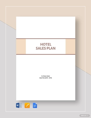Sample Hotel Sales Plan Template