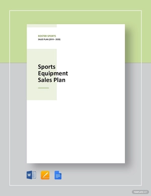 Sport Equipment Sales Plan Template
