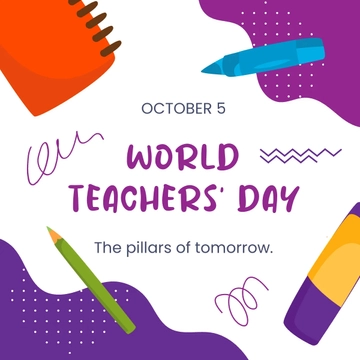 Free World Teachers??? Day Whatsapp Post Template to Edit Online