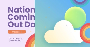 Free National Coming Out Day FB Post Template to Edit Online