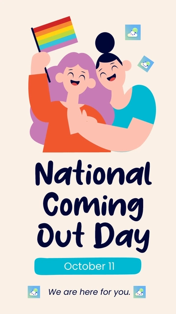 Free National Coming Out Day Whatsapp Post Template to Edit Online