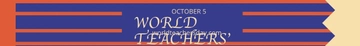 Free World Teachers??? Day Website Banner Template to Edit Online