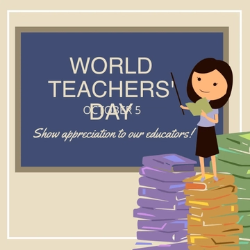 Free World Teachers??? Day Facebook Post Template to Edit Online