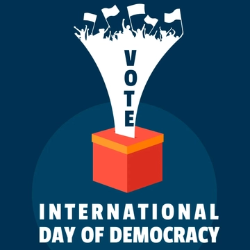 Free Happy International Day of Democracy Clipart Template to Edit Online