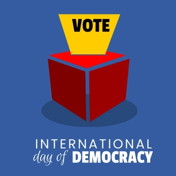 Free Happy International Day of Democracy Clipart Template to Edit Online