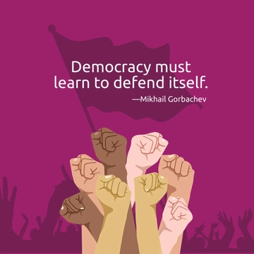 Free International Day of Democracy Quote Vector Template to Edit Online