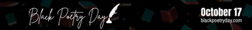 Free Black Poetry Day Website Banner Template to Edit Online
