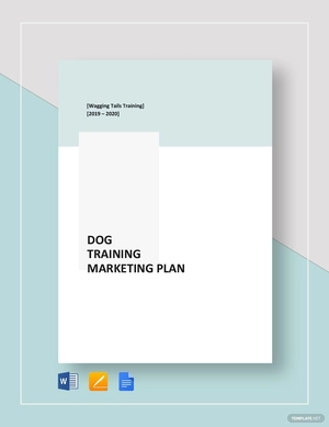 Dog Training Marketing Plan Template