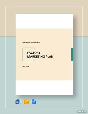 Factory Marketing Plan Template