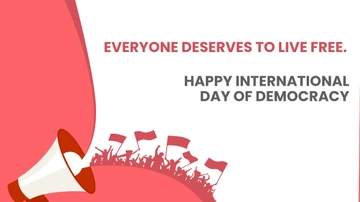 Free International Day of Democracy Flyer Background Template to Edit Online