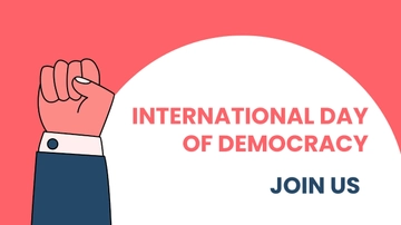 Free International Day of Democracy Invitation Background Template to Edit Online