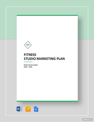 Fitness Studio Marketing Plan Template
