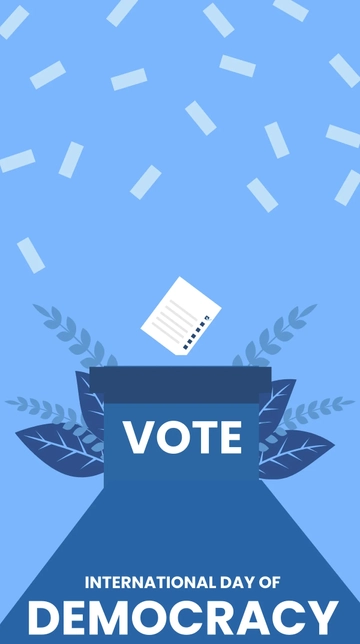 Free International Day of Democracy iPhone Background Template to Edit Online