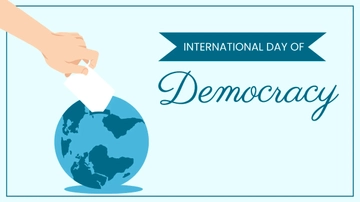 Free International Day of Democracy Clipart Background Template to Edit Online