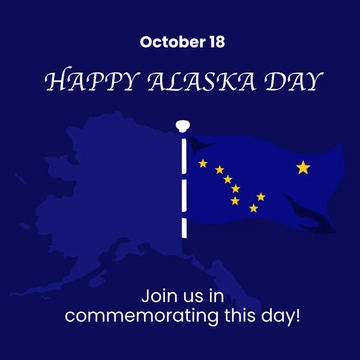 Free Alaska Day FB Post Template to Edit Online