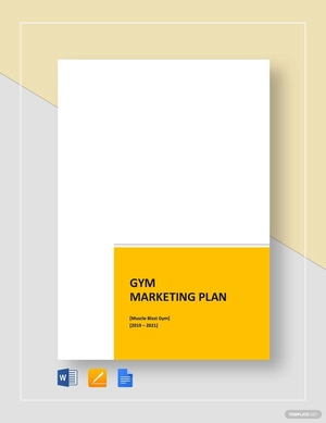 Gym Marketing Plan Template Gym Marketing Plan Template
