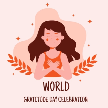 Free World Gratitude Day Celebration Clipart Template to Edit Online