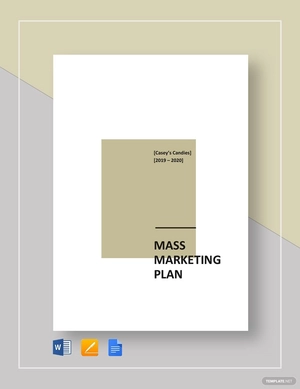 Mass Marketing Plan Template