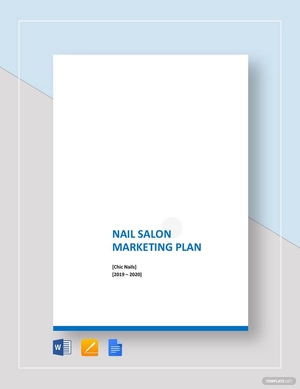 Nail Salon Marketing Plan Template Nail Salon Marketing Plan Template