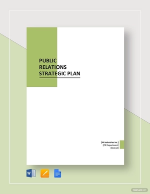 Public Relations Strategic Plan Template