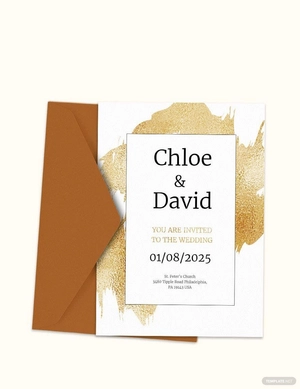 Modern Church Wedding Invitation Template