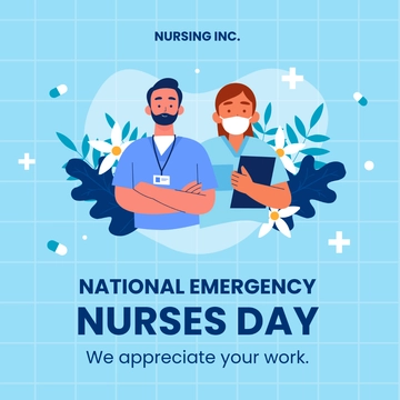 Free National Emergency Nurse's Day Whatsapp Post Template to Edit Online