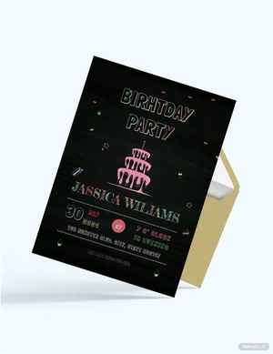 Chalkboard Birthday Invitation Template