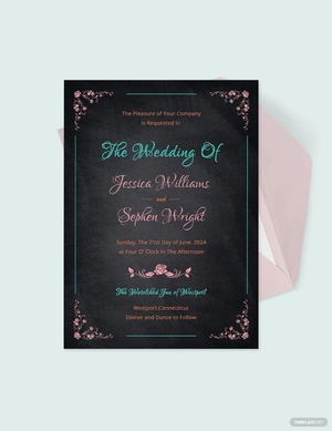Creative Chalkboard Wedding Invitation Template