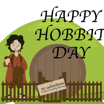 Free Hobbit Day Celebration Clipart Template to Edit Online