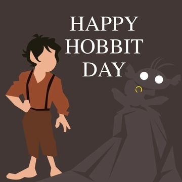 Free Hobbit Day Clipart Vector Template to Edit Online
