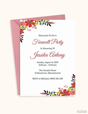 Classic Farewell Party Invitation Template