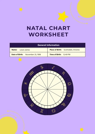 Free Natal Chart Worksheet Template to Edit Online