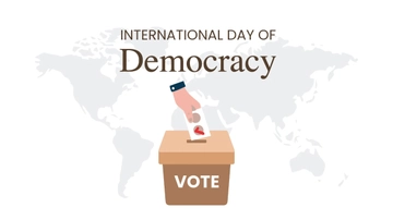 Free International Day of Democracy Banner Background Template to Edit Online