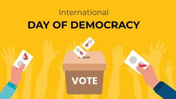 Free International Day of Democracy Design Background Template to Edit Online