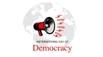 Free International Day of Democracy Cartoon Background Template to Edit Online