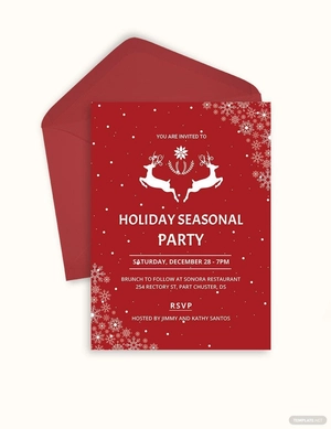 Festive Holiday Party Invitation Template