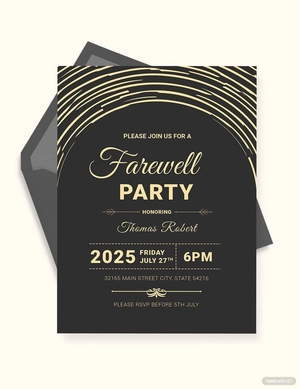 Modern Farewell Party Invitation Template