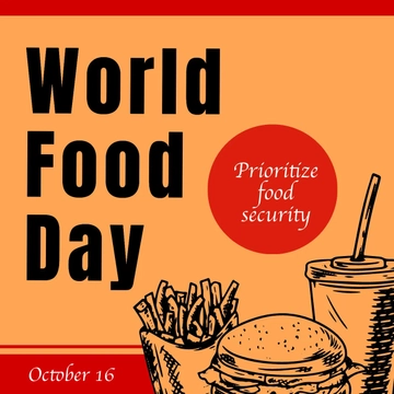 Free World Food Day FB Post Template to Edit Online