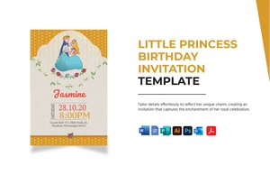 Little Princess Birthday Invitation Template