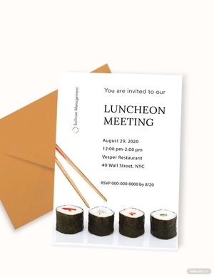 Luncheon Meeting Invitation Template