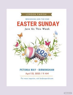 Easter Egg Sunday flyer Template