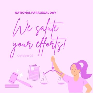 Free National Paralegal Day FB Post Template to Edit Online