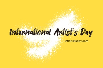 Free International Artist???s Day Website Banner Template to Edit Online