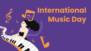 Free International Music Day Cartoon Background Template to Edit Online